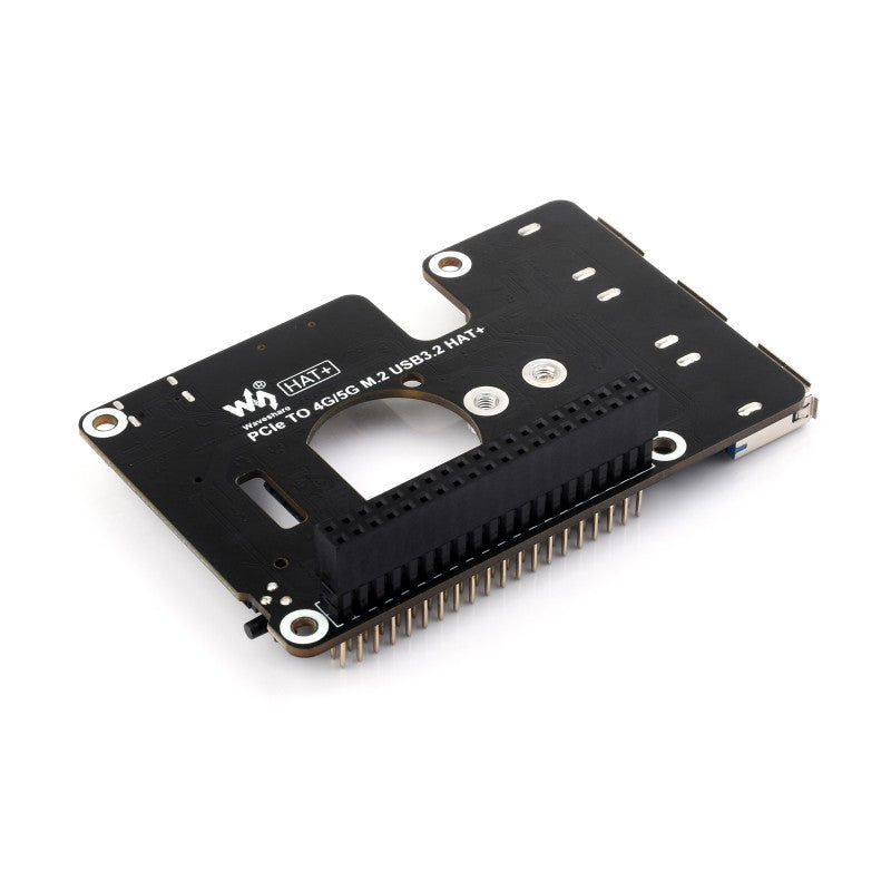 PCIe to M.2 4G/5G And USB 3.2 HAT for Raspberry Pi 5, Compatible with SIMCom/Quectel 4G/5G modules, Raspberry Pi 5 HAT, High-speed Networking