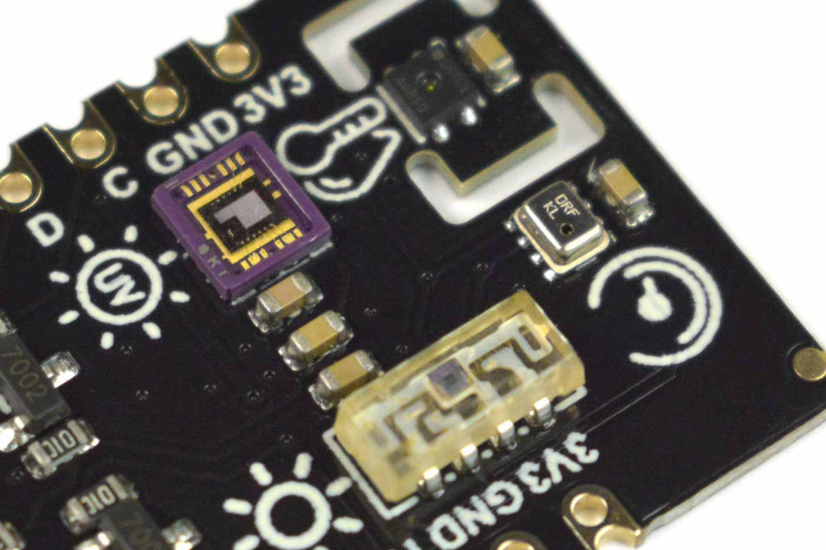Fermion: Temperature & Humidity(SHTC3), Pressure(BMP280), Ambient Light(VEML7700) and UV(ML8511) Sensor(Breakout)