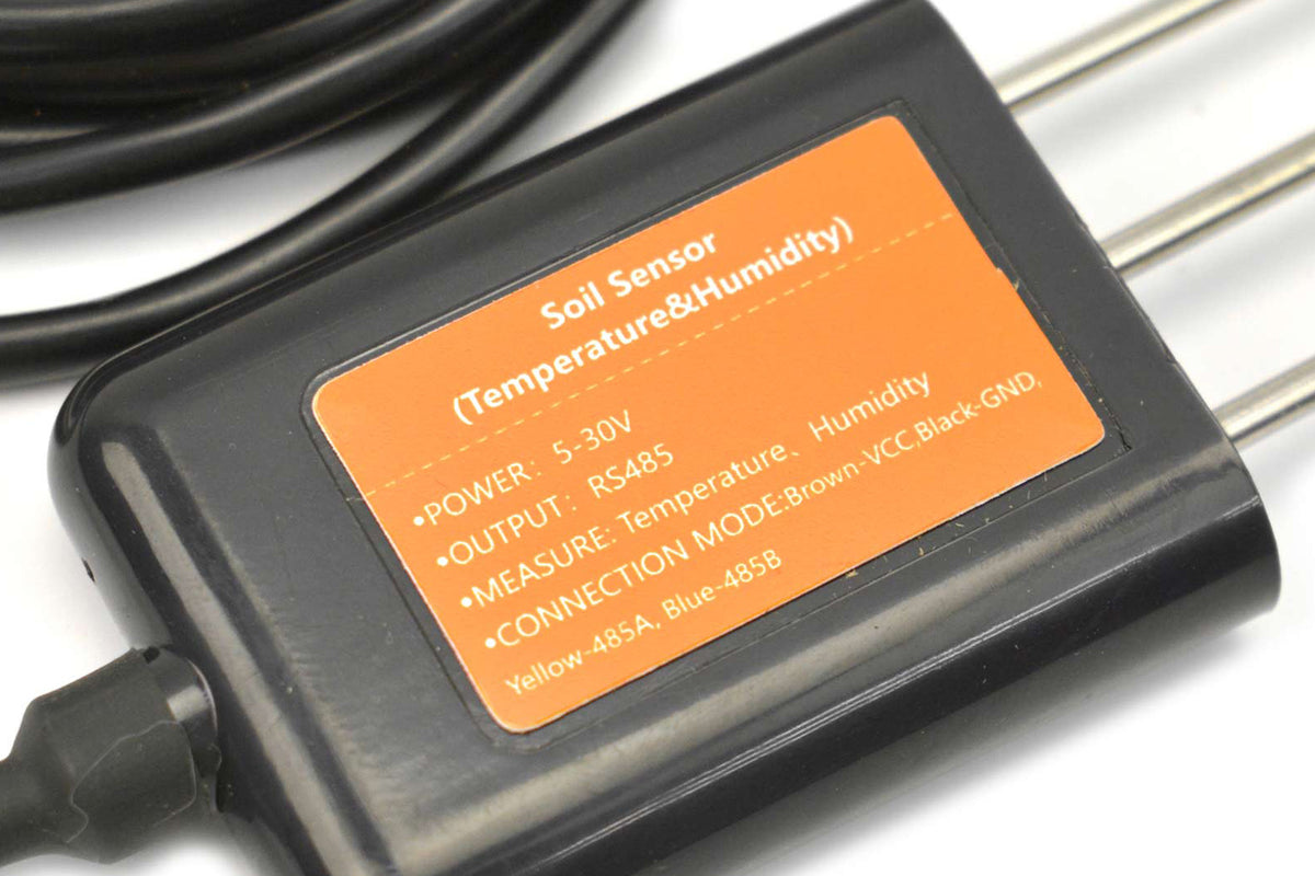 RS485 MODBUS-RTU IP68 Soil Temperature & Moisture Sensor for Automatic Irrigation (Arduino Compatible)