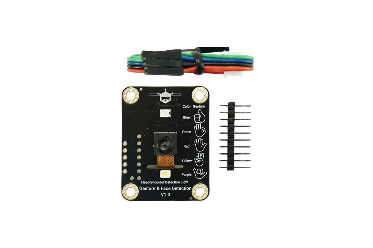 Gravity: Offline Edge AI Gesture & Face Detection Sensor – 5 Gestures, 10 Faces, 3m (Arduino/ RPi/ ESP32)