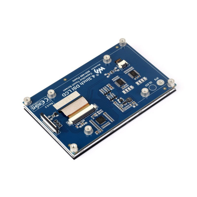 4.3inch QLED Display, DSI Interface, 800 × 480, Integrated Structure, Toughened Glass Panel