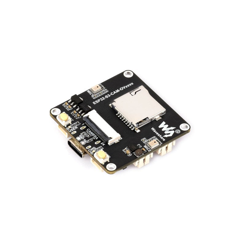 ESP32-S3 AIoT Camera Development Board, Integrated Audio Input And Output Module, Supports Connecting External Display, Image Capture & Recognition And AI Speech Interaction Support