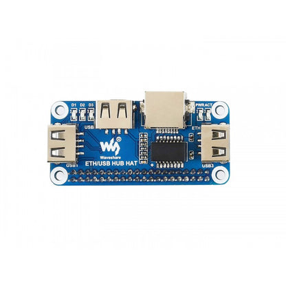 Ethernet / USB HUB HAT for Raspberry Pi, 1x RJ45, 3x USB