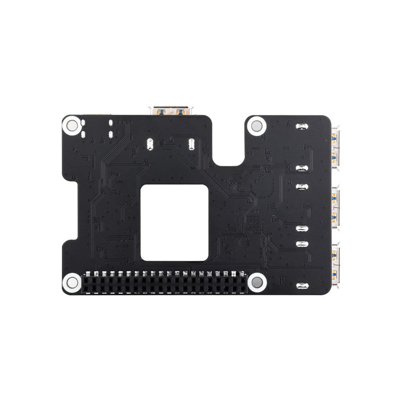 PCIe To USB 3.2 Gen1 HAT for Raspberry Pi 5, PCIe to USB HUB, 4x High Speed USB Ports, driver-free, plug and play, HAT + Standard