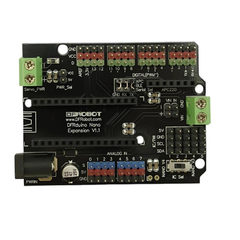 Gravity Nano I/O Shield for Arduino Nano
