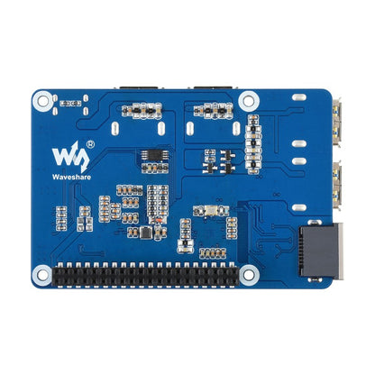 USB 3.2 Gen1 And Gigabit Ethernet HUB HAT for Raspberry Pi, 3x USB, 1x Gigabit ETH, Driver-Free