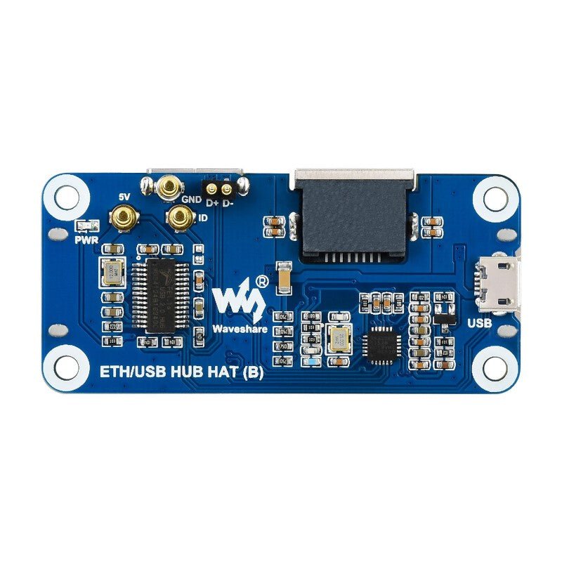 Ethernet / USB HUB HAT (B) for Raspberry Pi Series, 1x RJ45, 3x USB 2.0