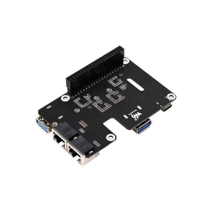 PCIe To USB 3.2 Gen1 / 2.5G ETH / M.2 NVMe Adapter For Raspberry Pi 5, Supports NVMe Protocol M.2 Solid State Drive, Expands 2-ch USB 3.2 Ports And 2-ch Ethernet Ports