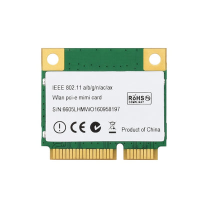 Wireless MINIPCIE AX210 NIC, Gigabit Tri-Band Wi-Fi 6E, 802.11AX Standard, Bluetooth 5.3