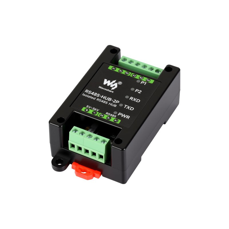 Industrial-grade Isolated 2-Ch RS485 Hub, Rail-mount Support, Wide Baud Rate Range, Expands 2-ch RS485 Sub Ports Via 1-ch RS485 Master Port, With Isolation And Signal Relay