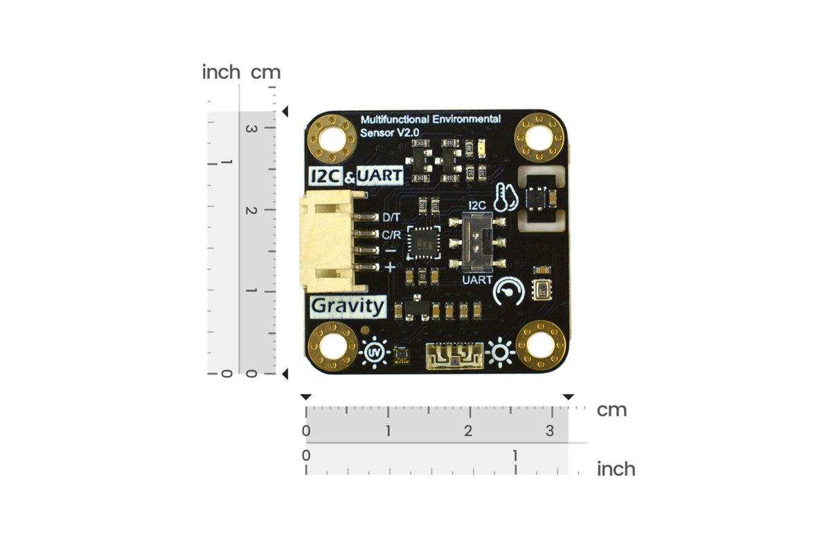 Gravity: High Accuracy Temperature, Humidity, Pressure, Ambient Light and UV Sensor - I2C/UART