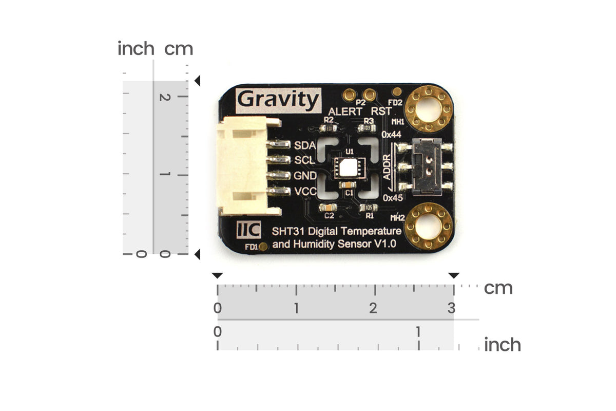 Gravity: SHT31-F Digital Temperature and Humidity Sensor