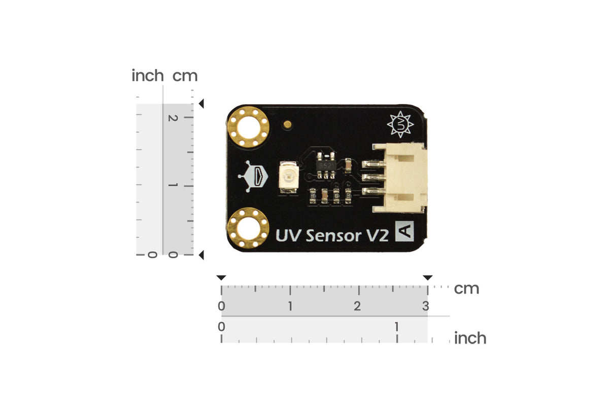 Gravity: GUVA-S12SD Analog UV Light Sensor (200-370nm, UVA, UVB, UVC)