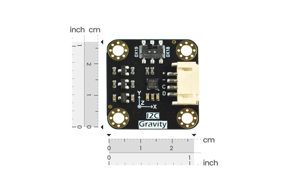 Gravity: I2C H3LIS200DL Triple Axis Accelerometer (±100g/±200g)