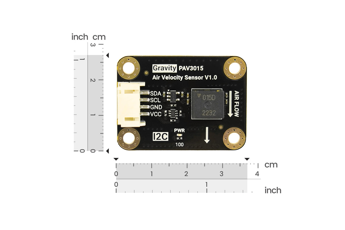 Gravity: PAV3015 Air Velocity Sensor (0-15 m/s, I2C)