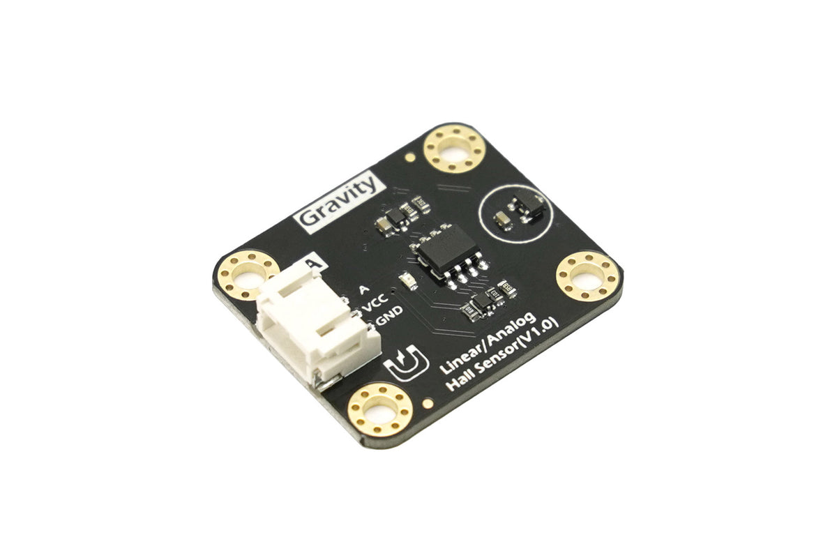 Gravity: Linear / Analog Hall Effect Sensor with ±1200 GS Magnetic Field Range