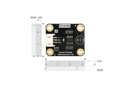 Gravity: Linear / Analog Hall Effect Sensor with ±1200 GS Magnetic Field Range