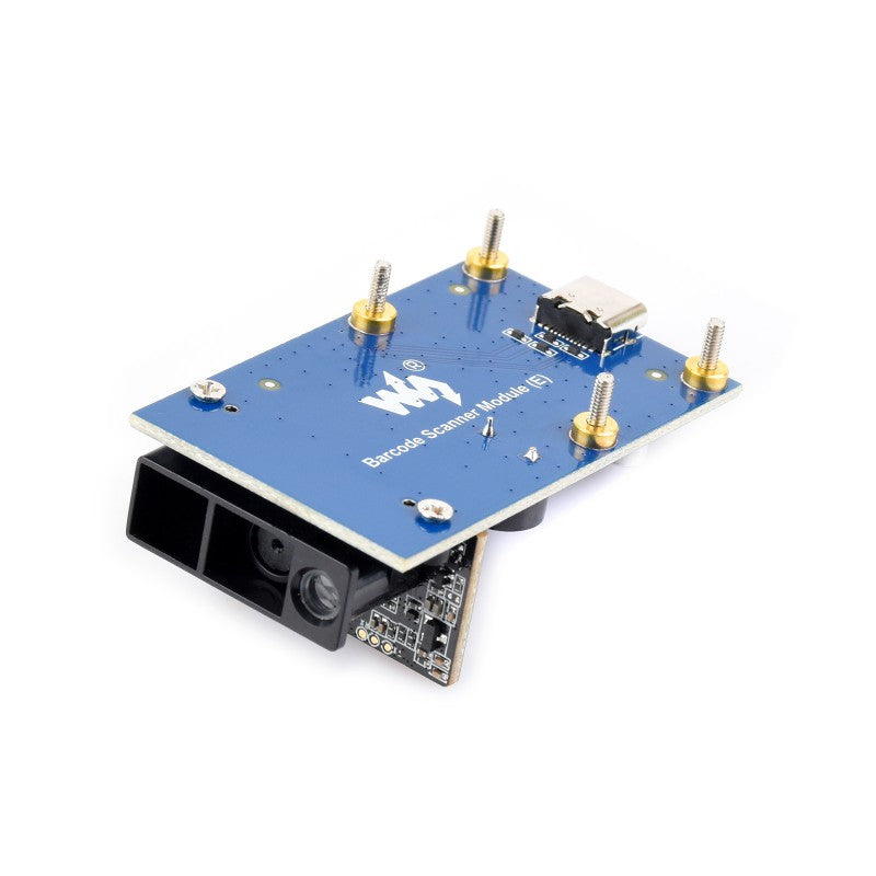2D Codes Scanner Module (E), Barcode / 2D Code Scanner Module, Supports Metal DPM Code Recognition, Compatible With Multiple Barcode Formats Including DotCode And DM, Onboard USB And UART Interfaces