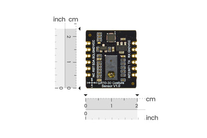 Fermion: GR10-30 Gesture Sensor (Breakout, UART & I2C, 12 Gestures, 0~30cm)