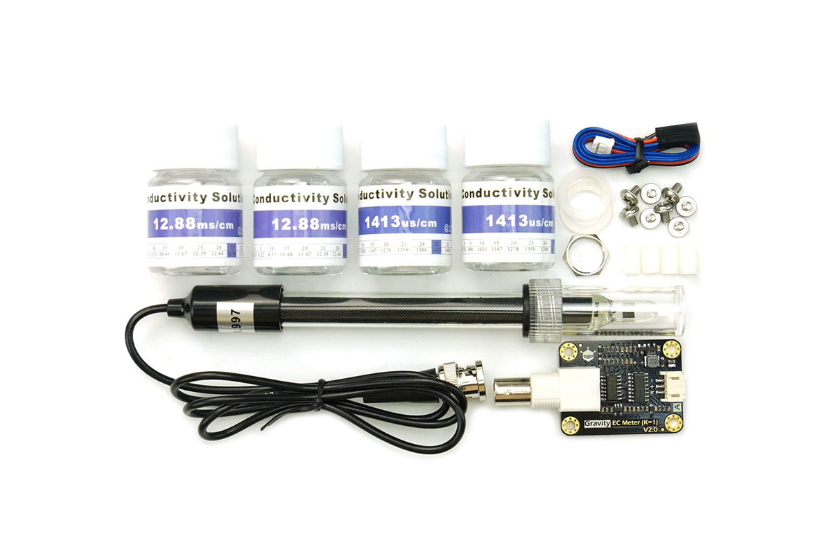 Gravity: Lab Grade Analog EC / Electrical Conductivity Sensor Kit for Water Quality Monitoring (K=1)