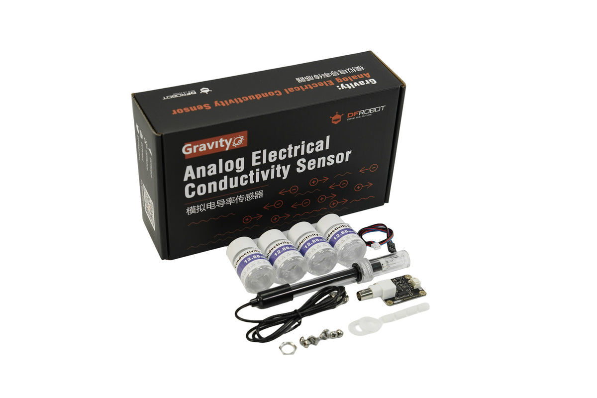 Gravity: Lab Grade Analog EC / Electrical Conductivity Sensor for Wastewater Testing (K=10)