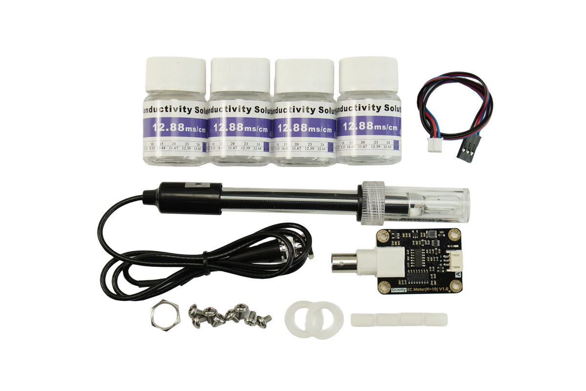 Gravity: Lab Grade Analog EC / Electrical Conductivity Sensor for Wastewater Testing (K=10)