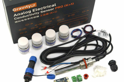 Gravity: Industrial Analog EC / Electrical Conductivity Meter Kit for Water Quality Monitoring (K=1, IP68)