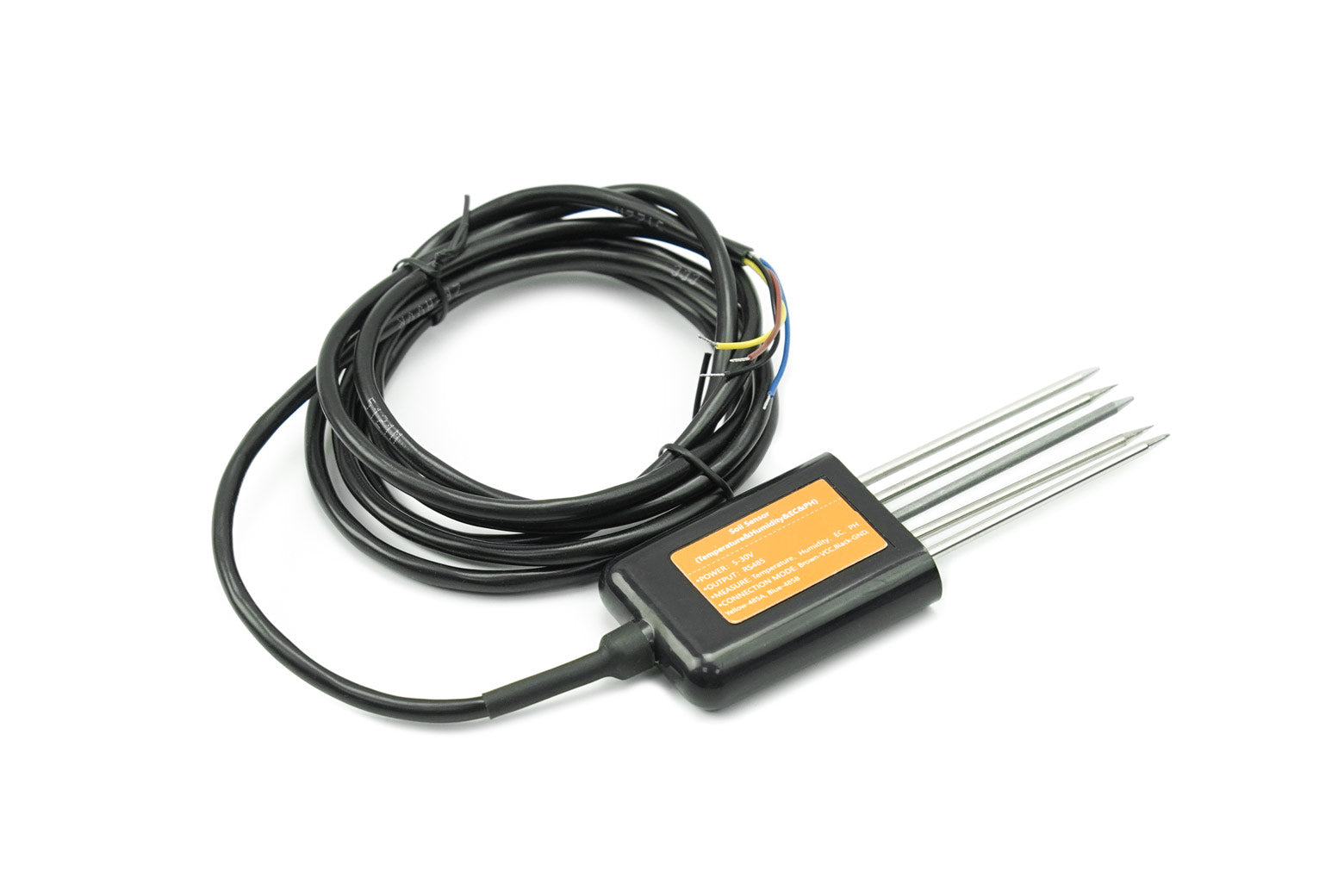 RS485 4-in-1 Soil Moisture, Temperature, pH & EC Sensor for Smart Agri ...