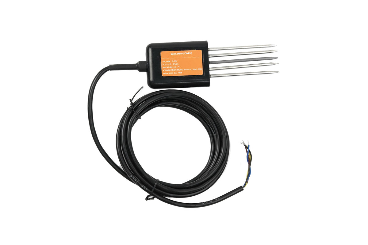 MODBUS-RTU RS485 Soil EC and pH Monitoring Sensor (IP68, 5-30V)
