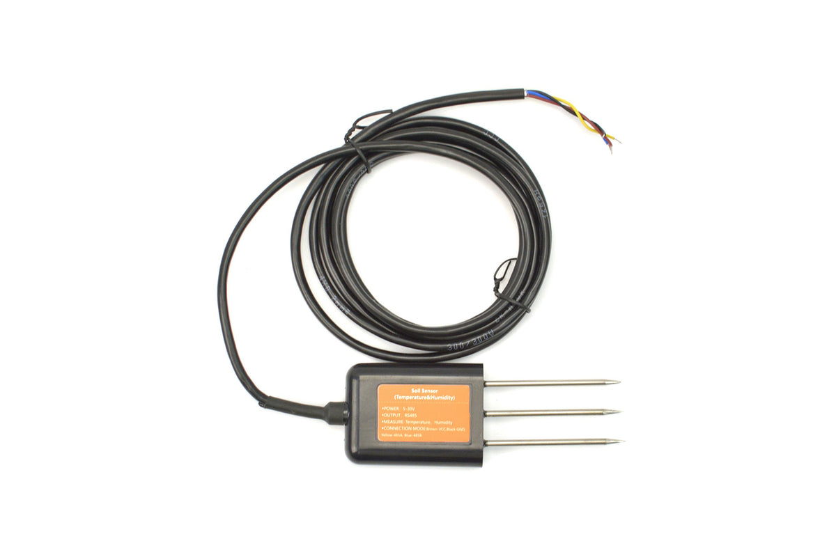 RS485 MODBUS-RTU IP68 Soil Temperature & Moisture Sensor for Automatic Irrigation (Arduino Compatible)