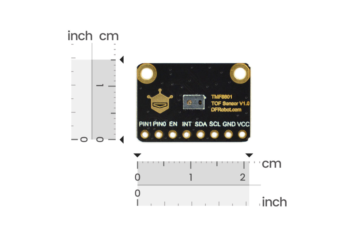 Fermion: TMF8801 ToF Distance Ranging Sensor (20-2500mm) (Breakout, I2C)