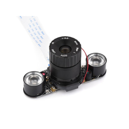 OV5647 5MP IR-CUT Camera, 42°FOV, F1.6 aperture, 8mm focal length, adjustable Focus