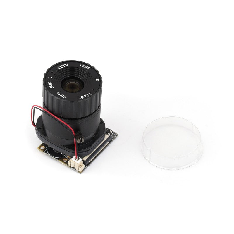 OV5647 5MP IR-CUT Camera, 42°FOV, F1.6 aperture, 8mm focal length, adjustable Focus