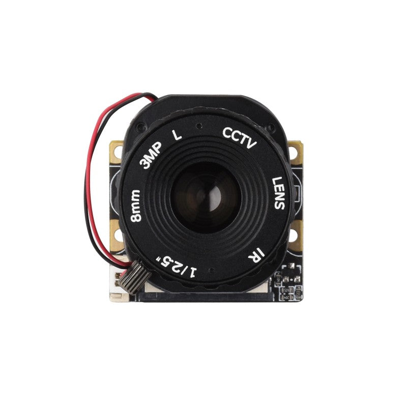 OV5647 5MP IR-CUT Camera, 42°FOV, F1.6 aperture, 8mm focal length, adjustable Focus