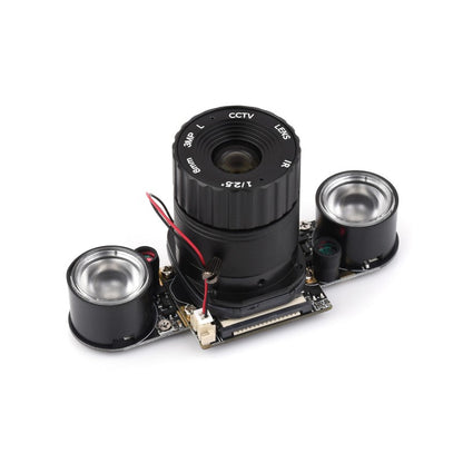 OV5647 5MP IR-CUT Camera, 42°FOV, F1.6 aperture, 8mm focal length, adjustable Focus