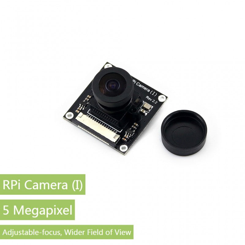 OV5647 5MP Camera, 185°FOV, F2 aperture, 1.55mm focal length, Fisheye Lens, offers wider field of view