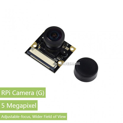 OV5647 5MP Camera, 160°FOV, F2.35 aperture, 3.15mm focal length, Fisheye Lens, offers wider field of view