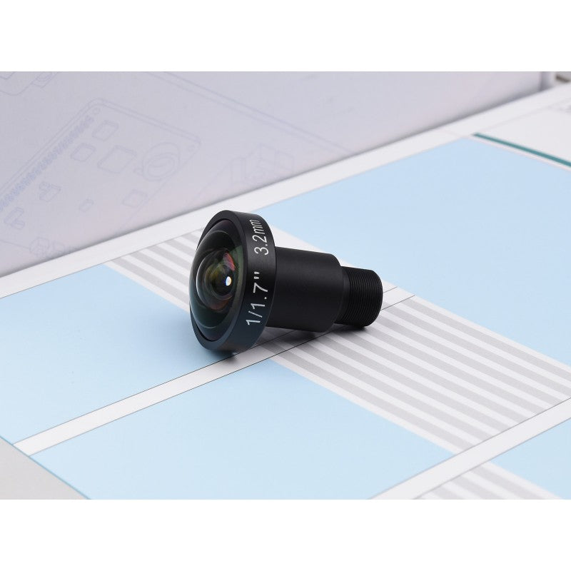 M12 High Resolution Lens, 12MP, 160° FOV, 3.2mm Focal length, Compatible with Raspberry Pi High Quality Camera M12