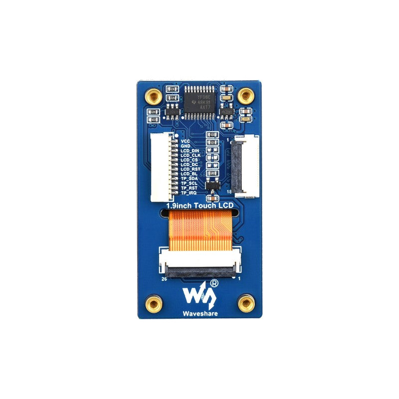1.9inch Touch LCD Display Module, Micro LCD Display, 172×320 Resolution, IPS, SPI And I2C Communication, 262K Display Color