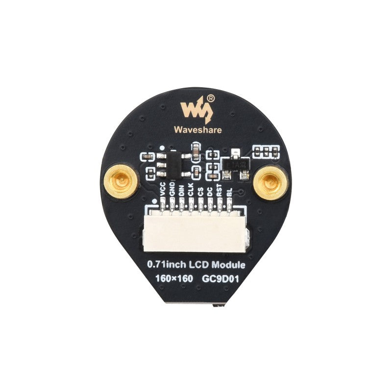 0.71inch Round LCD Display Module, 160×160 Resolution, SPI Interface, 65K colors