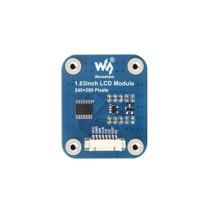 1.83inch LCD Display Module, 240×280 Resolution, SPI Interface, IPS LCD, 65K Colors, Rounded Corners, Micro LCD Display