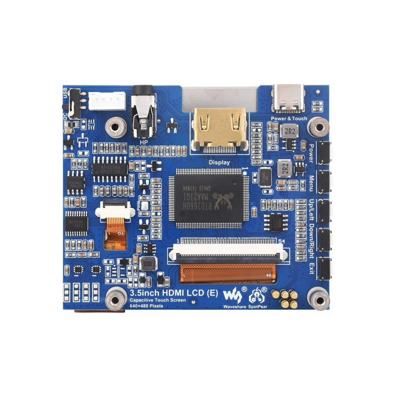 3.5inch HDMI Capacitive Touch IPS LCD Display (E), 640×480, Audio jack