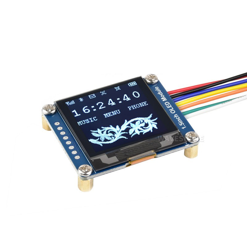 1.5inch OLED display Module, 128x128 pixels, 16 gray scale, SPI/I2C interface