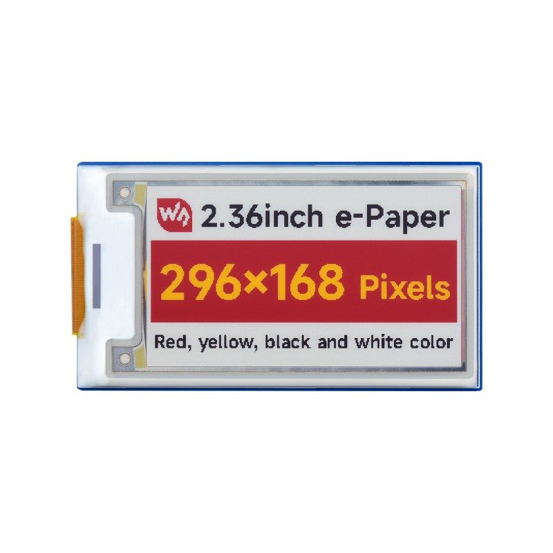 2.36inch E-Paper Module (G), 296 × 168, Red/Yellow/Black/White