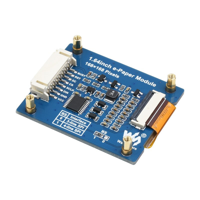 1.64inch square E-Paper Module (G), 168 × 168, Red/Yellow/Black/White