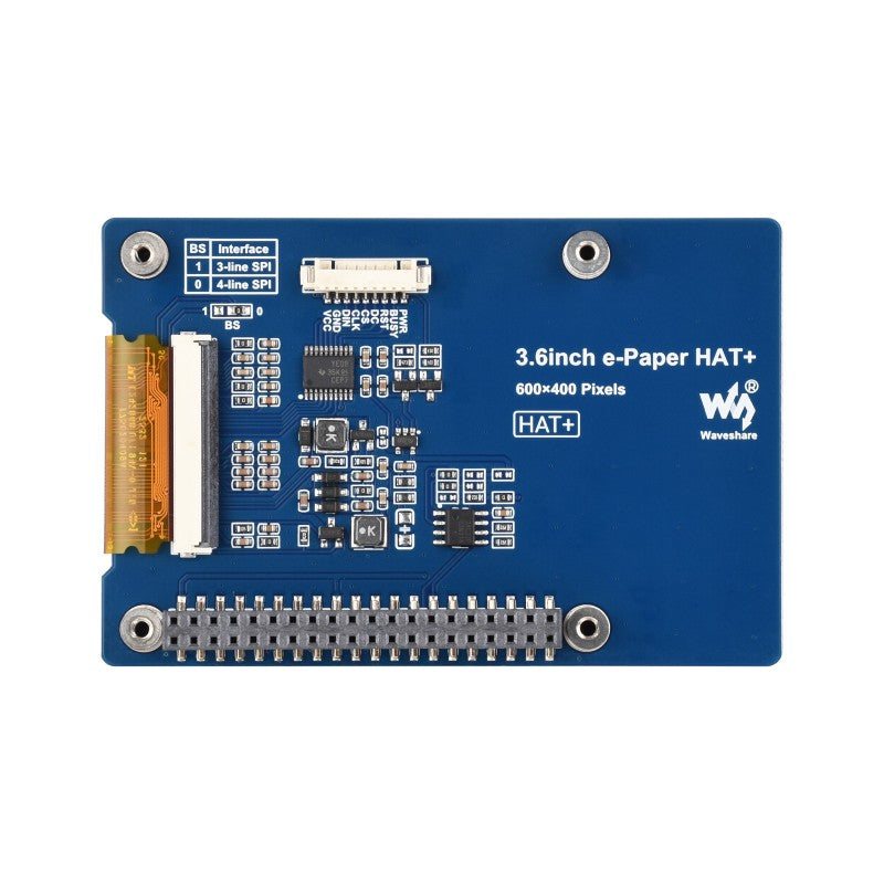 3.6inch E Ink Spectra 6 (E6) Full color E-Paper Display, 600×400 Pixels, SPI Communication, Optional For HAT+ Standard Driver Board, E-ink Display
