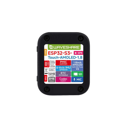 ESP32-S3 1.8inch AMOLED Touch Display Development Board, 32-bit LX7 Dual-core Processor, 368×448 Pixels, Accelerometer And Gyroscope Sensor, ESP32 With Display