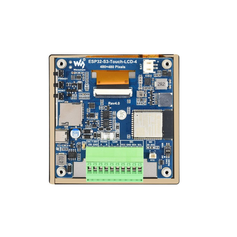 ESP32-S3 4inch Display Development Board, 480×480, 32-Bit LX7 Dual-Core Processor, Up To 240MHz Frequency, Supports WiFi & Bluetooth, With Onboard Antenna, ESP32 With Display