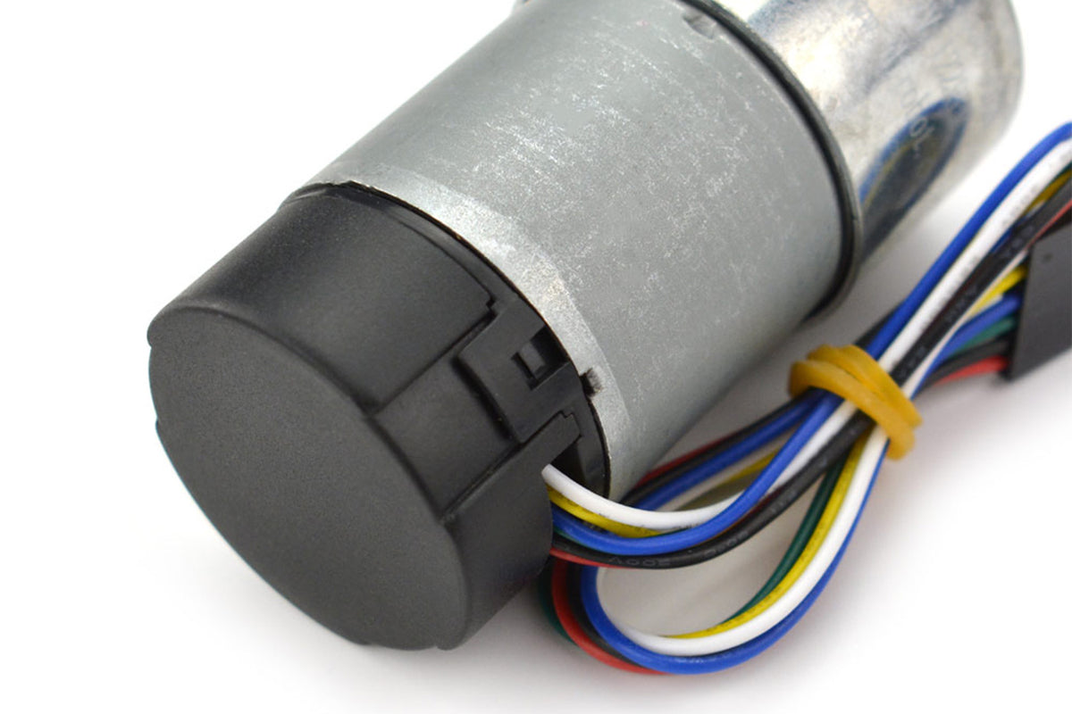 12V Metal DC Geared Motor with Encoder (90:1, 122RPM, 38Kg.cm)