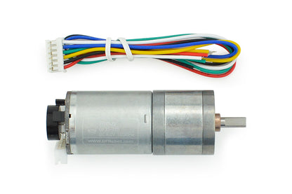 Metal DC Geared Motor w/Encoder - 6V 100RPM 6.5Kg.cm